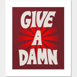 Give A Damn As Worn By Alex Turner White Posters and Art